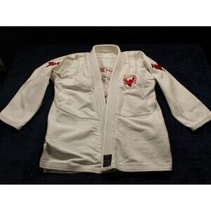 Brazilian Jiu Jitsu BJJ Mens Size A2 White BJJ Martial Arts Ghost Squad EUC